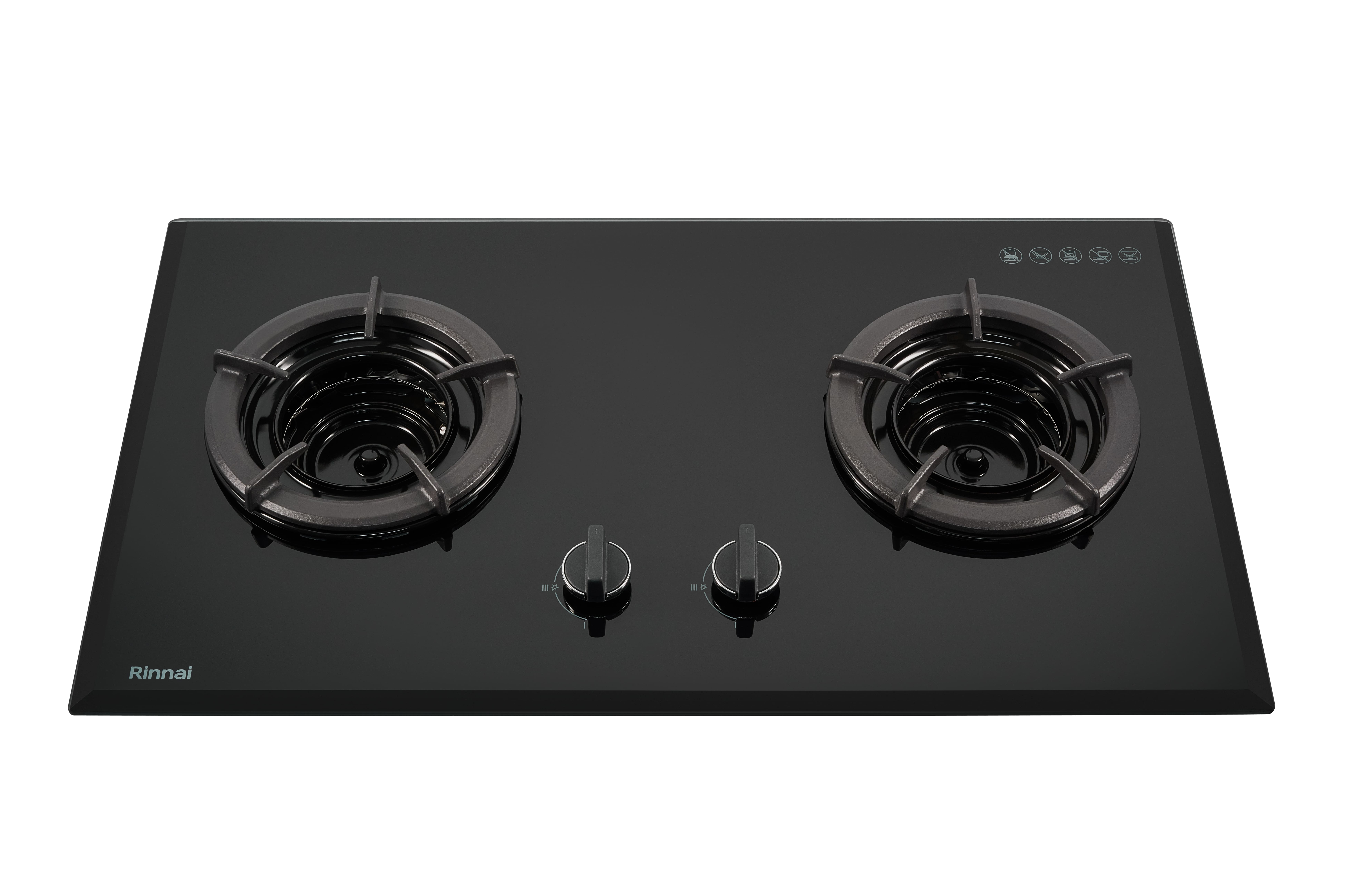 Built-in gas hob flexible installation, inner burner, cast iron pan support