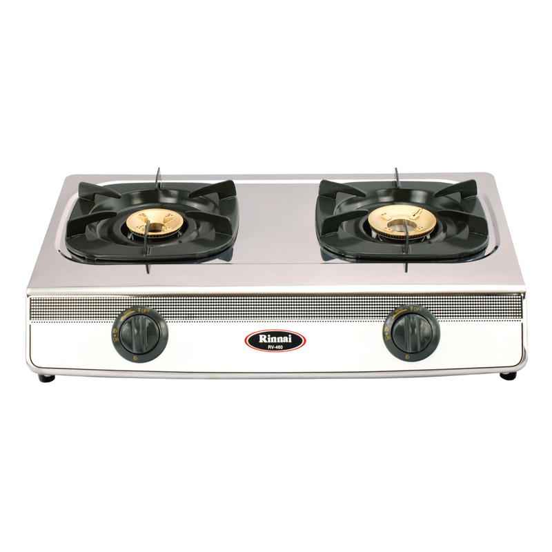Gas table cooker 600mm stainless steel top plate
