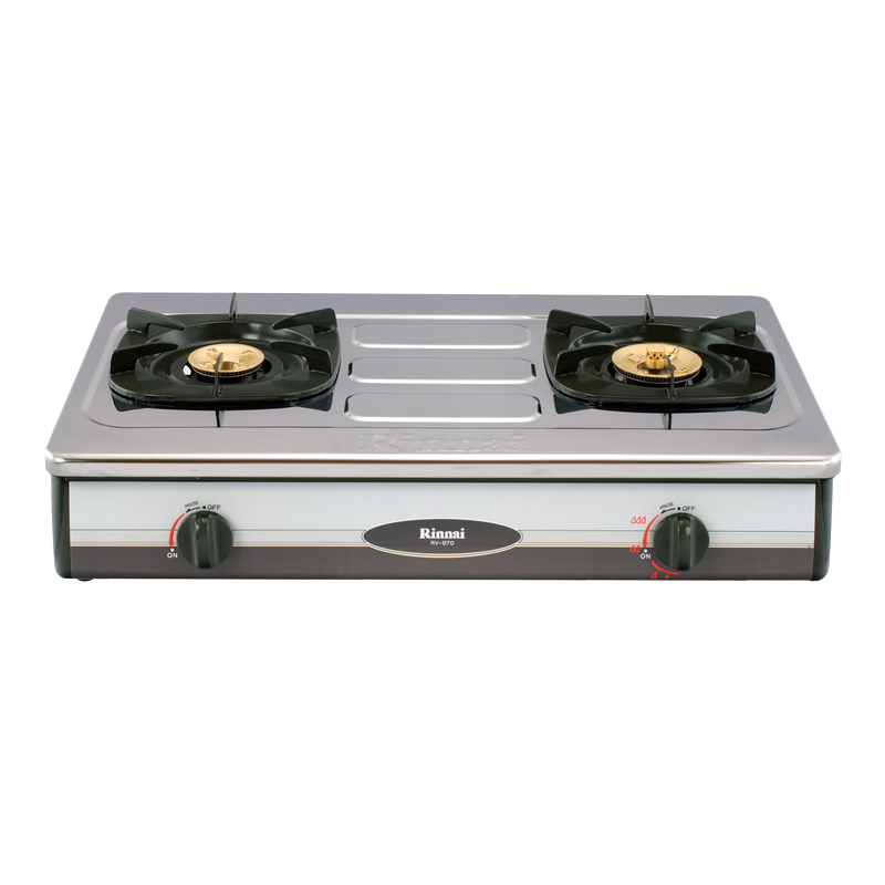 Gas table cooker 702mm stainless steel top plate