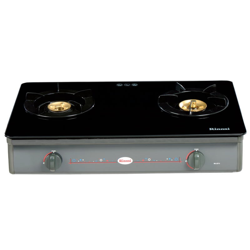 Gas table cooker 708mm tempered glass top plate