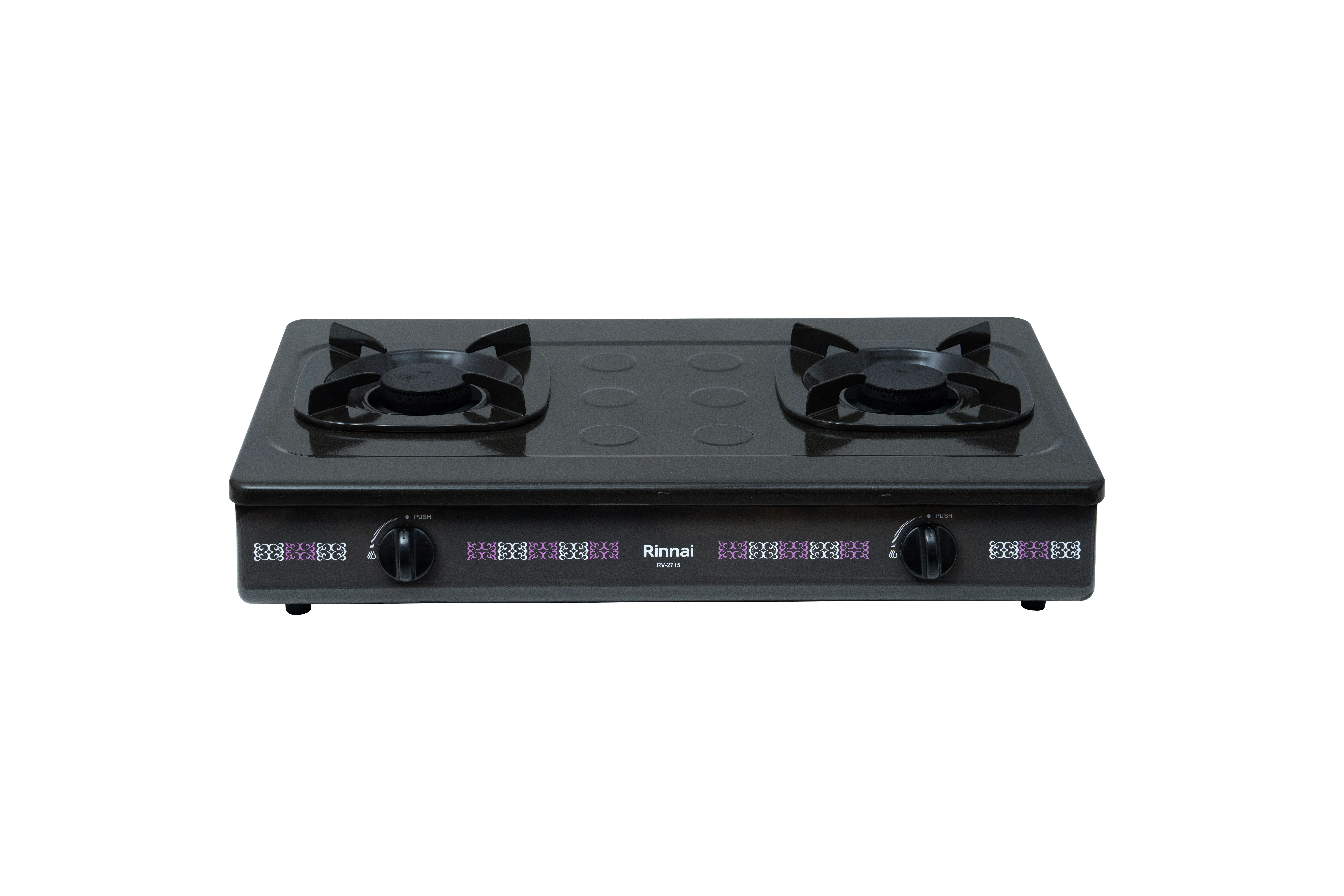 Gas table cooker 702mm enameled top plate
