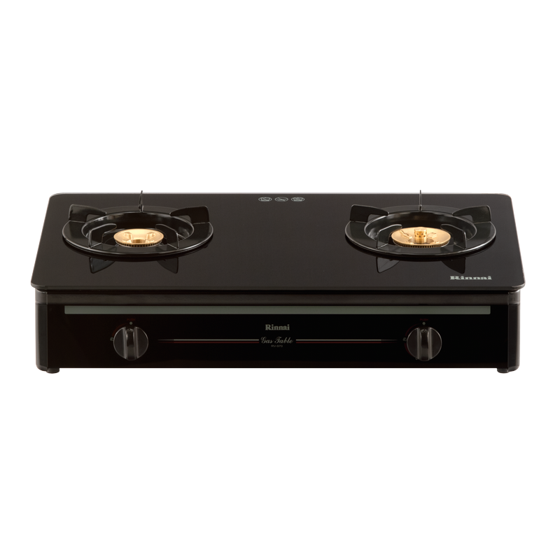 Gas table cooker 700mm tempered glass top plate on both sides