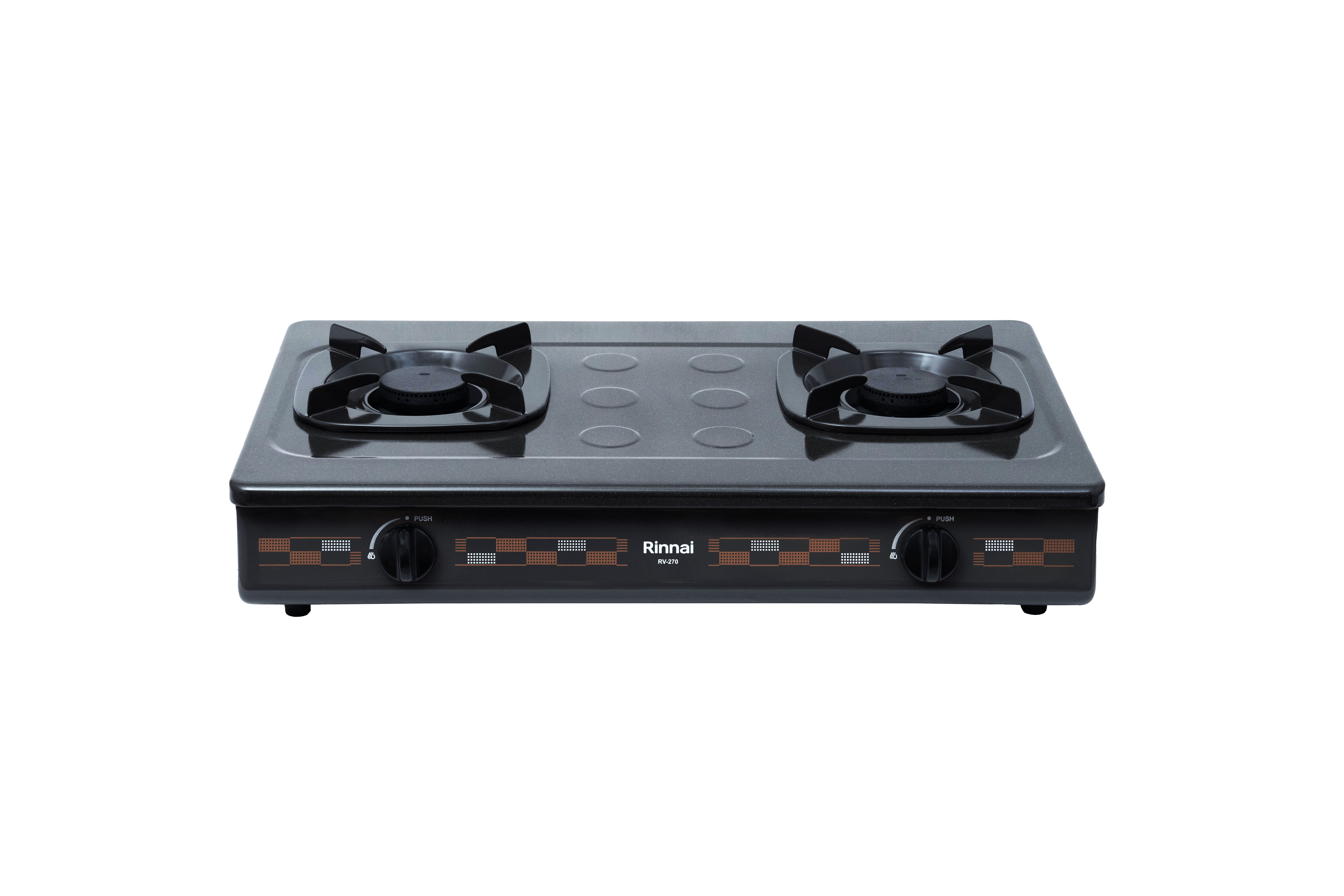 Gas table cooker 702mm enameled top plate
