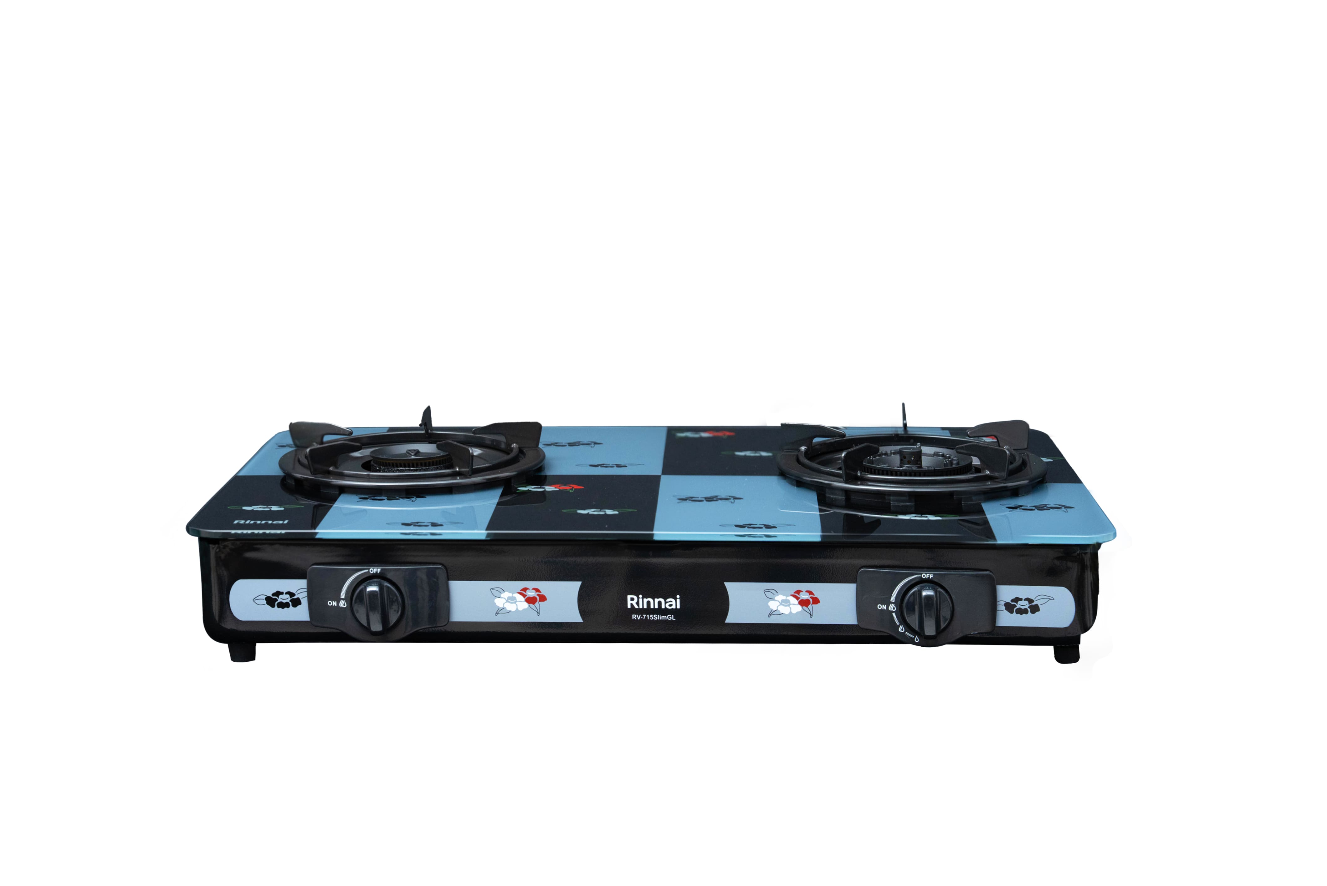 Gas table cooker 716mm tempered glass top plate