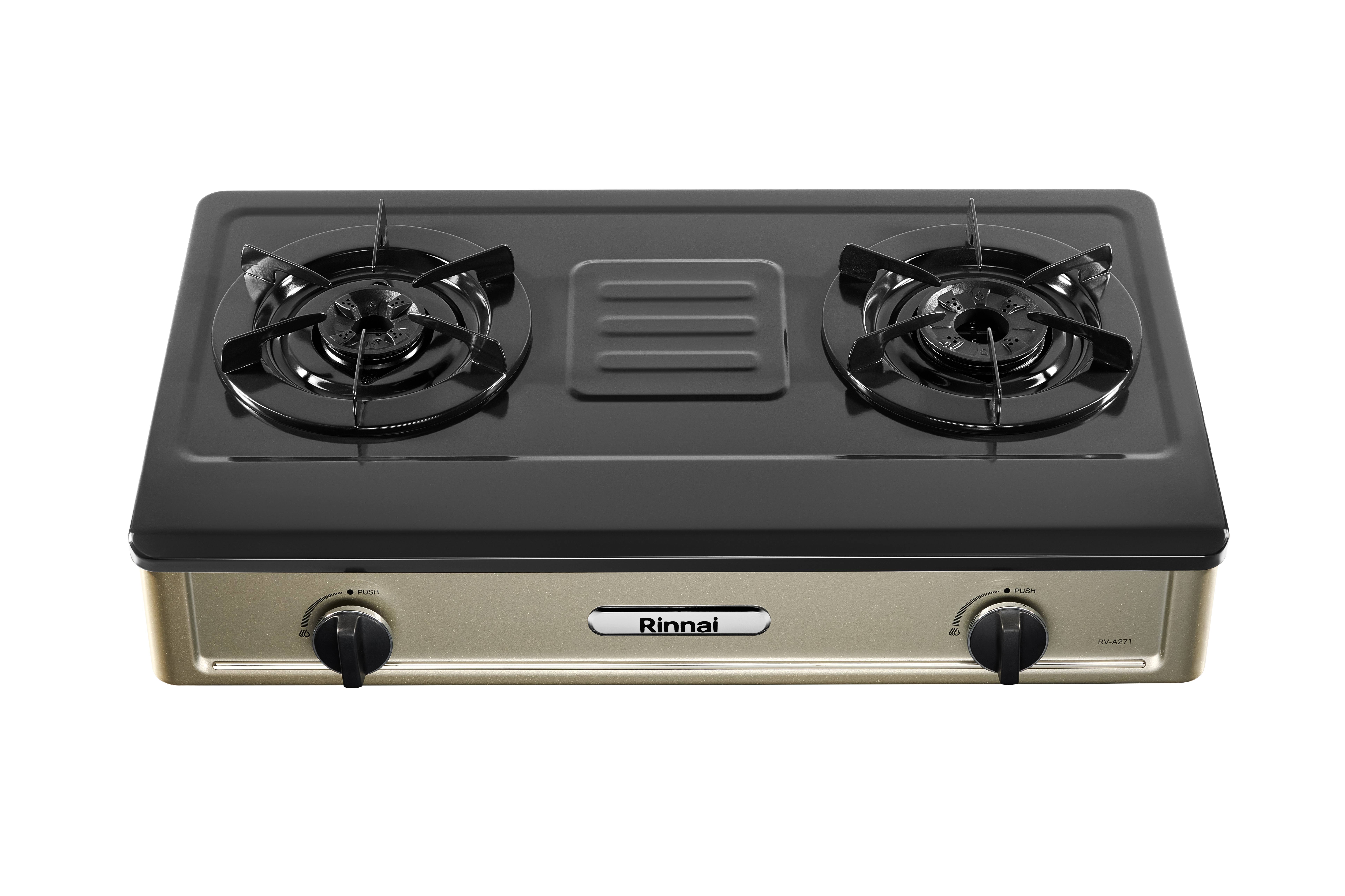 Gas table cooker 702mm flame failure safety device enameled top plate