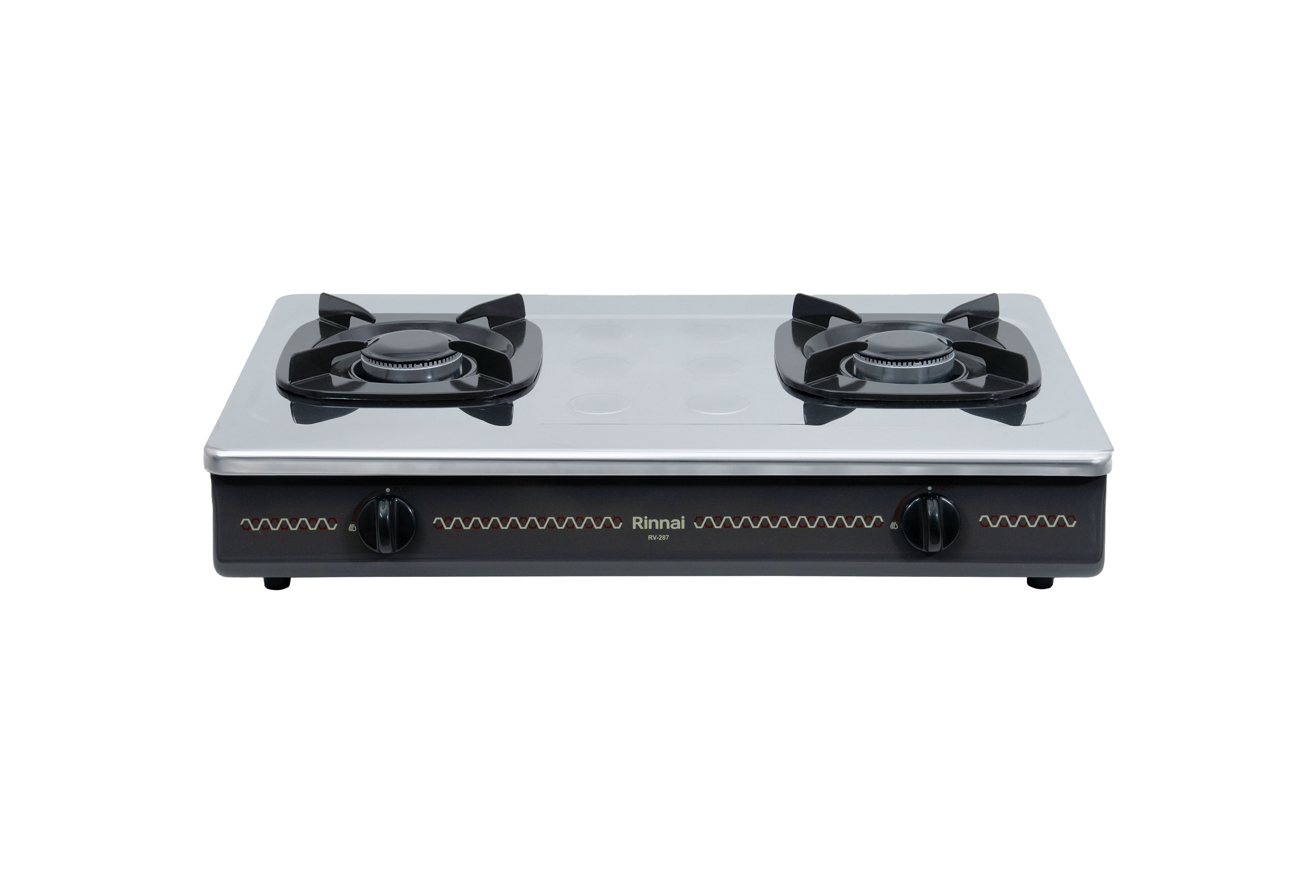 Gas table cooker 702mm stainless steel top plate