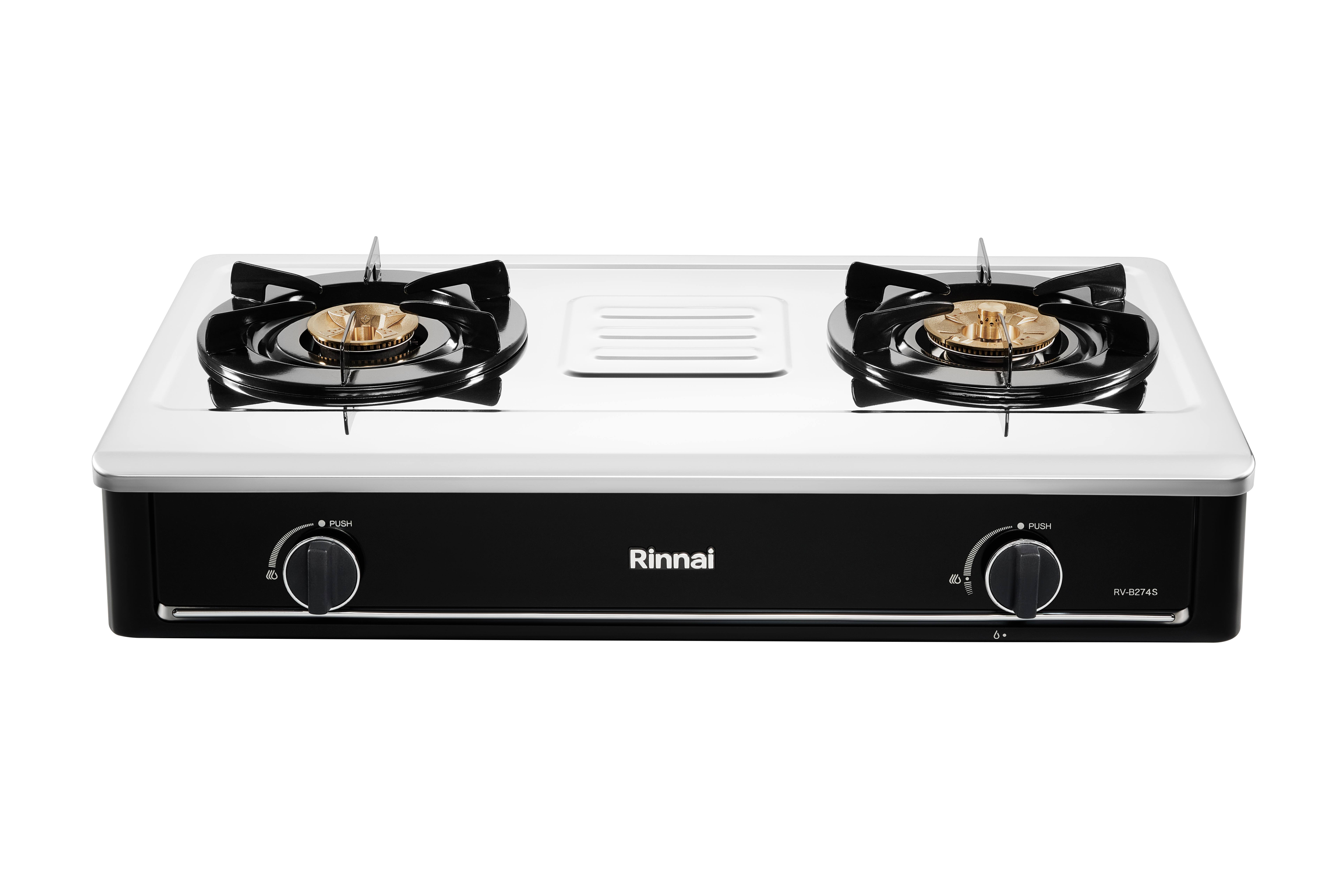 Gas table cooker 702mm stainless steel top plate