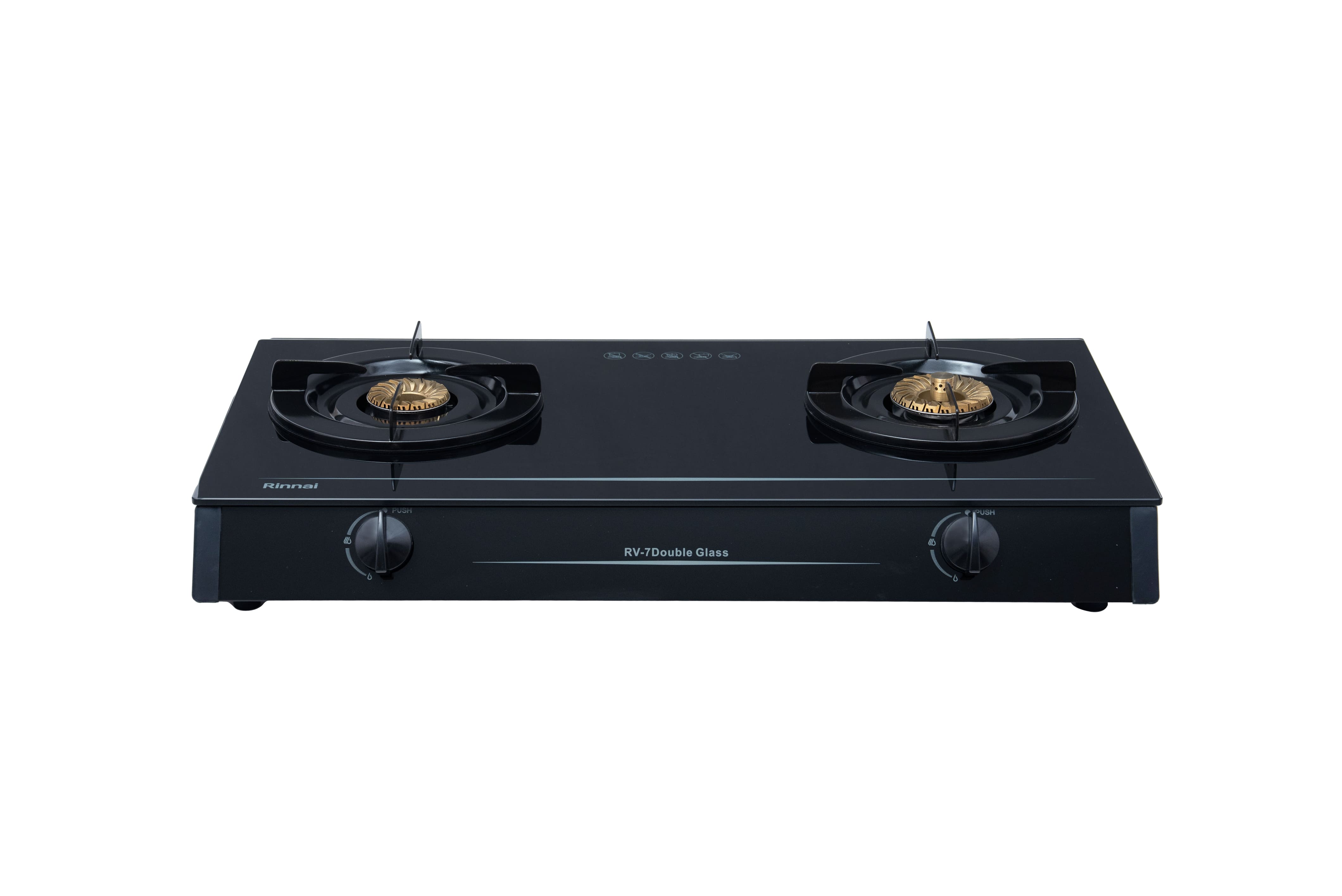 Gas table cooker 728mm tempered glass top plate on both sides