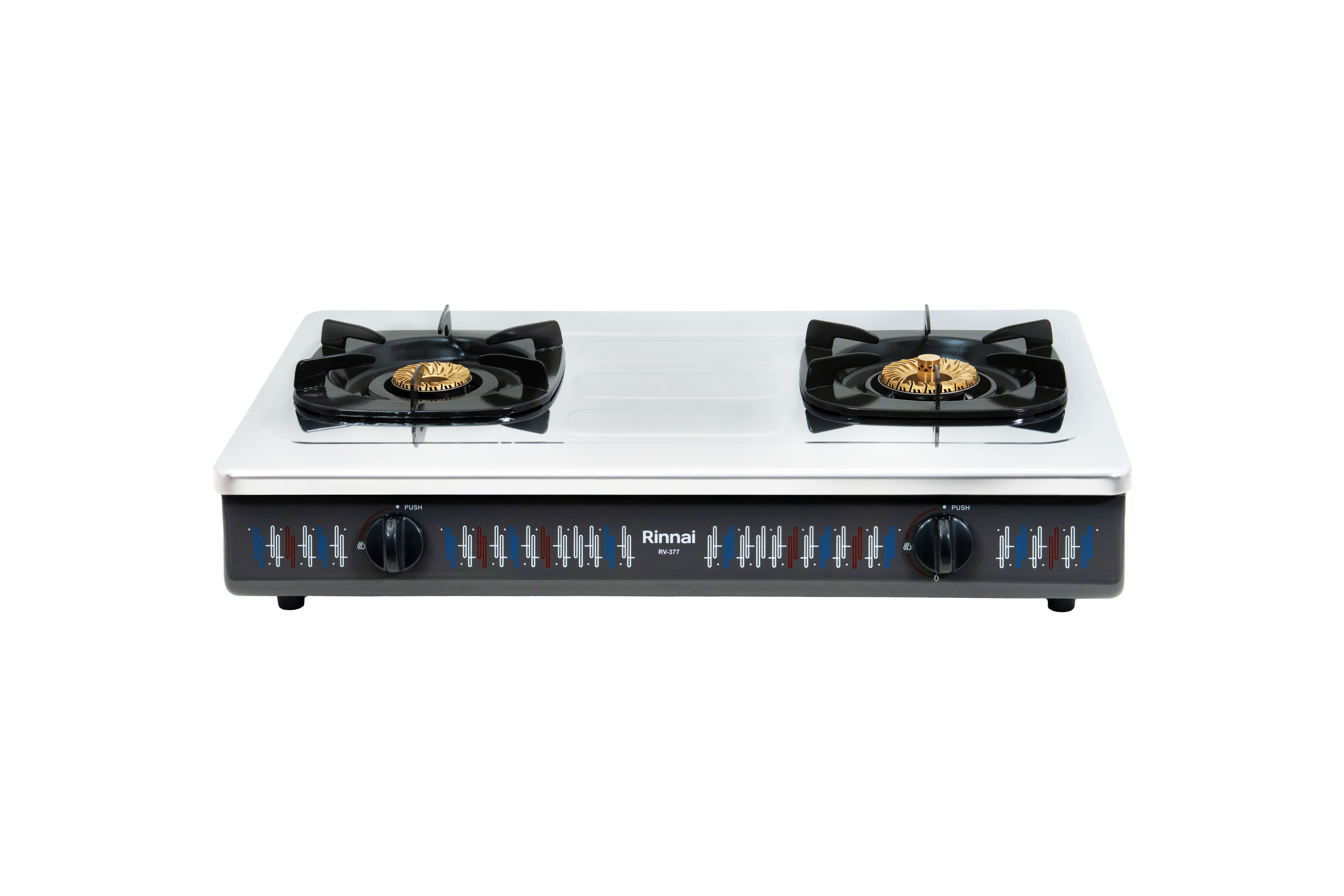 Gas table cooker 702mm stainless steel top plate